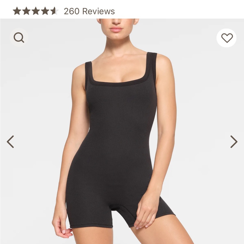 Skims Black Onesie